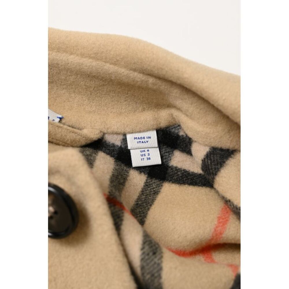 Burberry Single-Breasted Jacket in Beige Wool - Picture 10 of 12